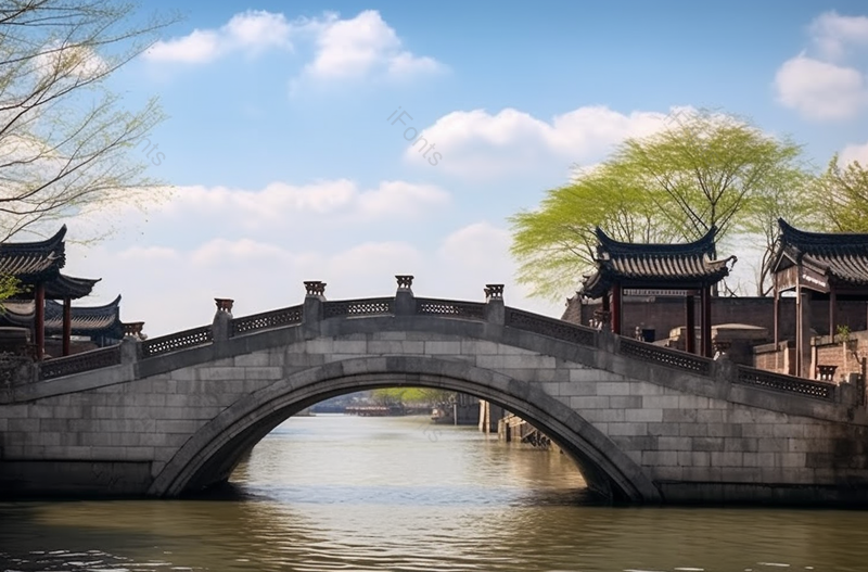 江苏省苏州枫桥古镇水乡文化拱桥著名景点,高清,摄影图,摄影图片,图片大全,摄影图免费下载